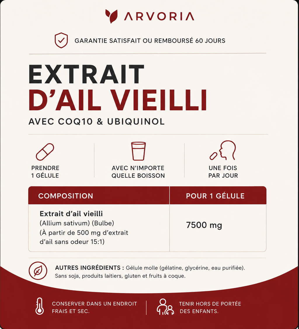 ARVORIA™ Extrait d'Ail Vieilli — 20 mois